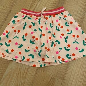 Mini Boden Cherry Print Girls Skort Size
